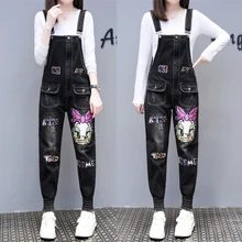 MUMUZI комбинезоны для женщин комбинезон XL комбинезоны милые утки без рукавов Карманы Свободные мультфильм брюки повседневные Бисероплетение комбинезон