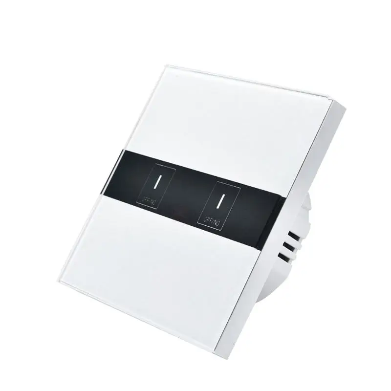 

Smart Switch 2 Gang Wireless Remote Control Light Timer Switches Crystal Glass Panel Switch App Control Eu Plug
