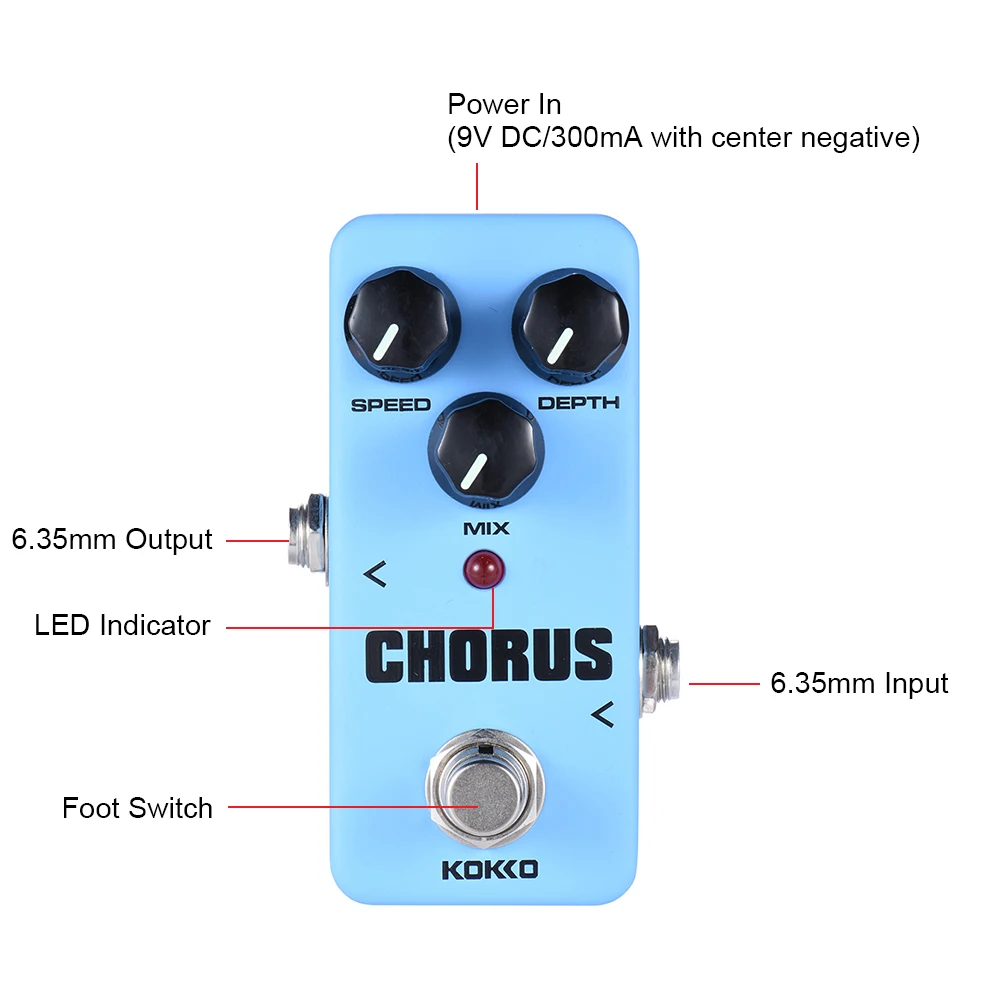 Мини педаль для хора KOKKO FCH2 портативная гитары|chorus pedal|guitar effect pedaleffect pedal |