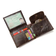 Мужской кошелек из натуральной кожи crazy horse кожаный кошелек мужской модный мужской кошелек с карманом для монет из натуральной кожи кошелек мужской бумажник