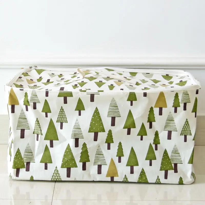Tree Cotton Line Clothing wardrobe Storage Basket Box secret Pouch Large Laundry lingerie washing Quilt storage Organizer