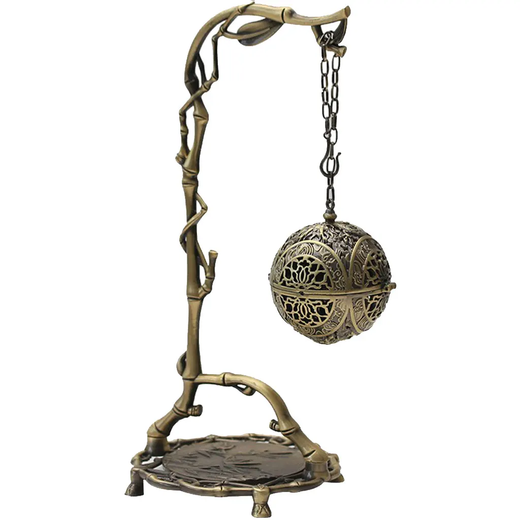 Alloy Dragon Bamboo Backflow Incense Burner Holder Chinese,Improve Home Fragrance - Bronze