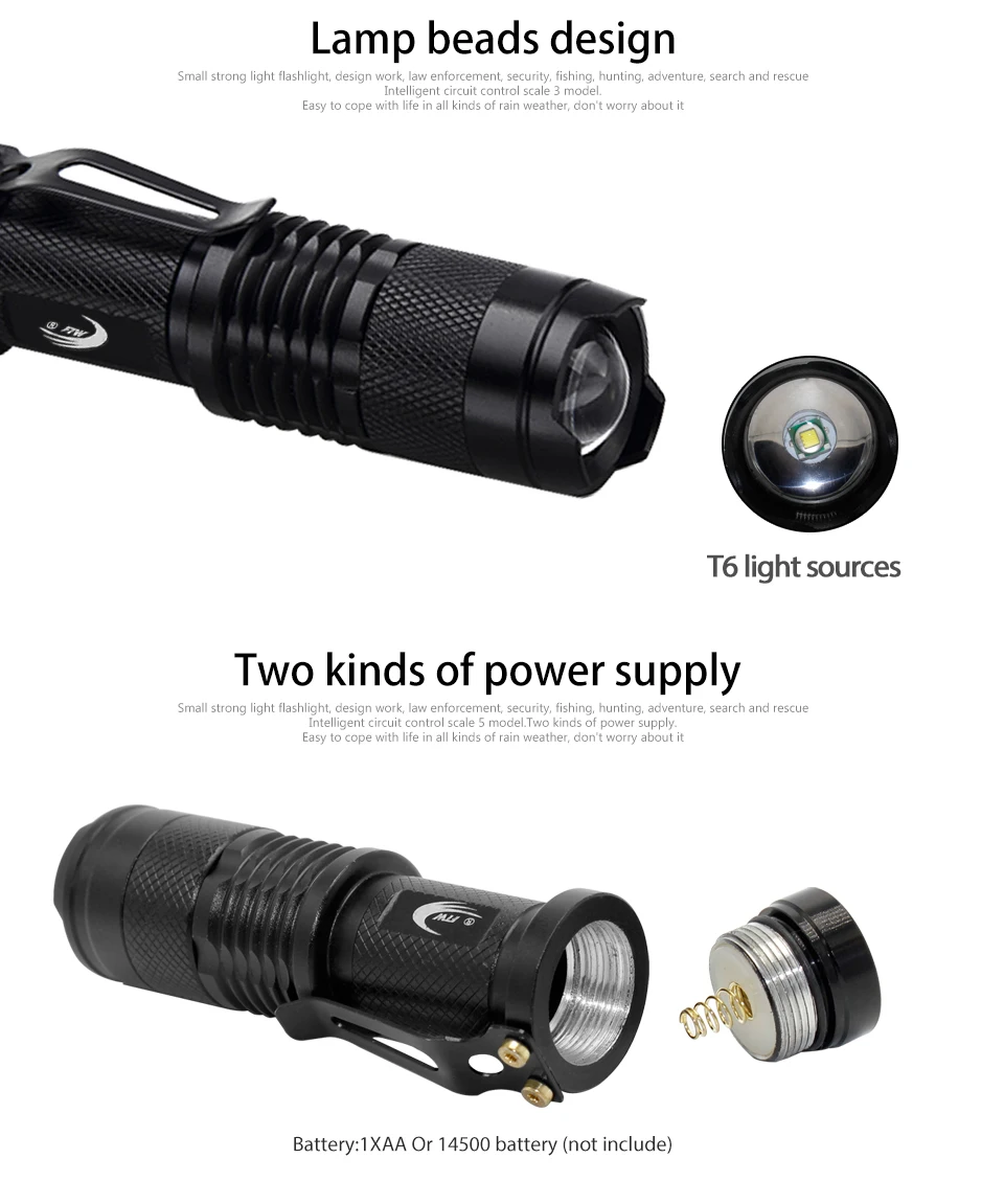 Perfect Bicycle Light 7 Watt 2000 Lumens 3 Mode Bike Q5 LED cycling Front Light Bike lights Lamp Torch Waterproof ZOOM flashlight BL0502 5