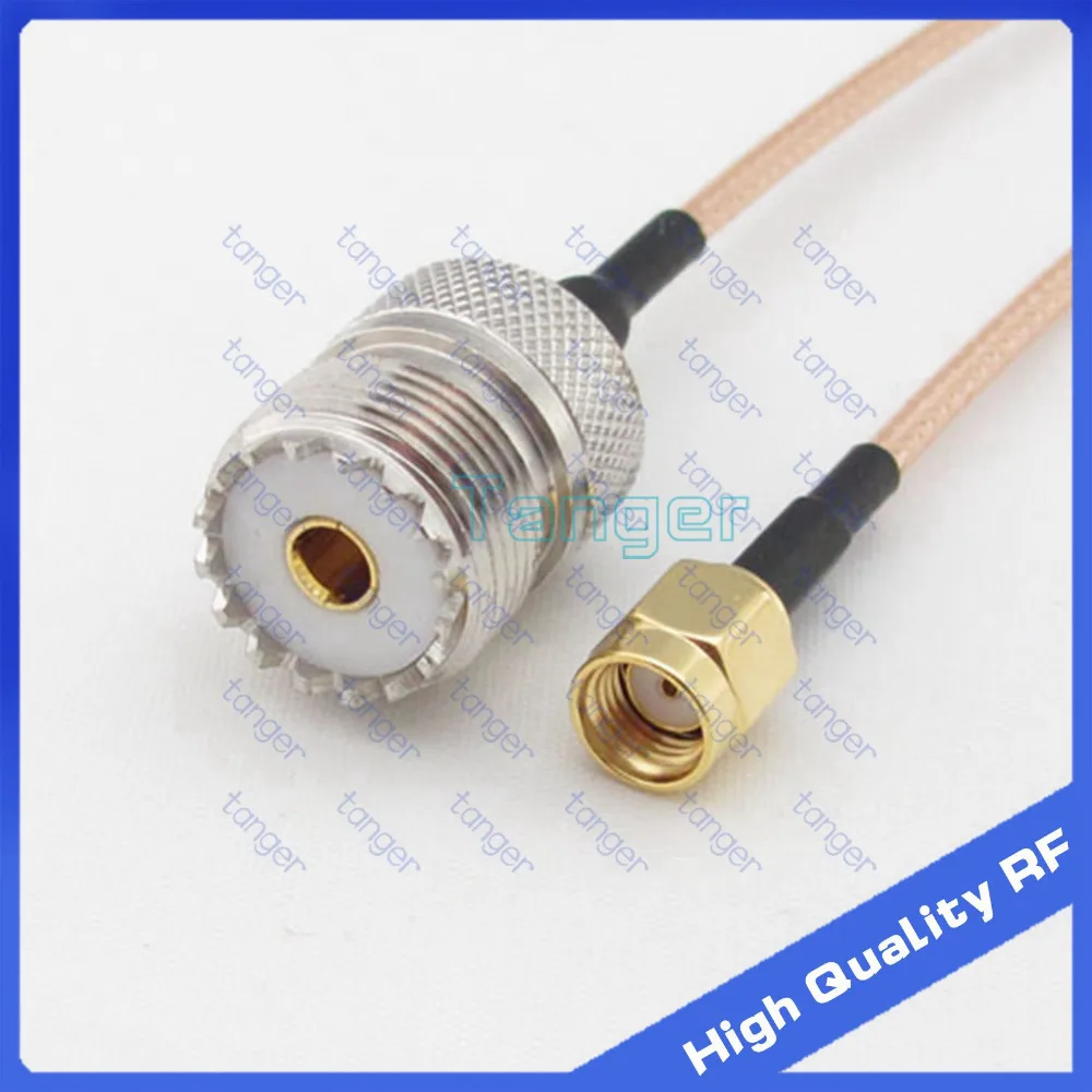 

6inch UHF female jack to RP-SMA male with RG-316 RF Coaxial Pigtail Jumper cable 6" 15cm Tanger High Quality RF cables