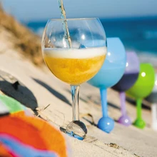 Пляжная чашка акриловая бутылка оригинальная плавающая небьющаяся Коктейльная питьевая стеклянная чашка для бассейна пляжные вечерние чашки для сока вина