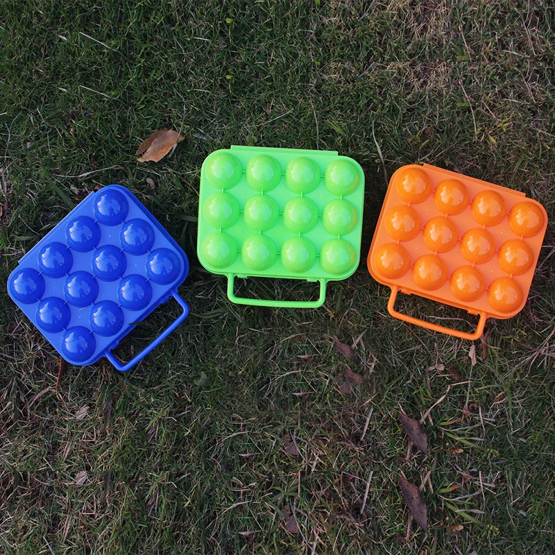 Unid 1 PC plástico 12 rejillas portátiles Camping Picnic barbacoa exterior caja de huevos conveniente cocina almacenamiento de huevos