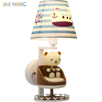 

Nordic Led E27 Music Wall Lights Teddy Bear Wall Lamp Child Bedroom Decorate Birthday Present Christmas Present Luminaire Avize