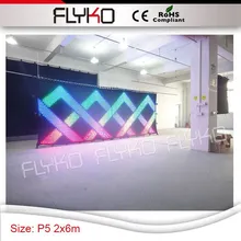 2 м* 6 м портативная полноцветная сценическая видео ткань P50mm вечерние украшения