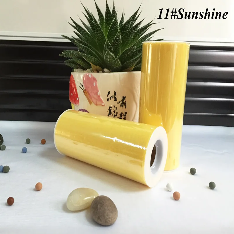

() Sunshine Yellow Color Nylon Tulle Rolls 6"X 25Yards