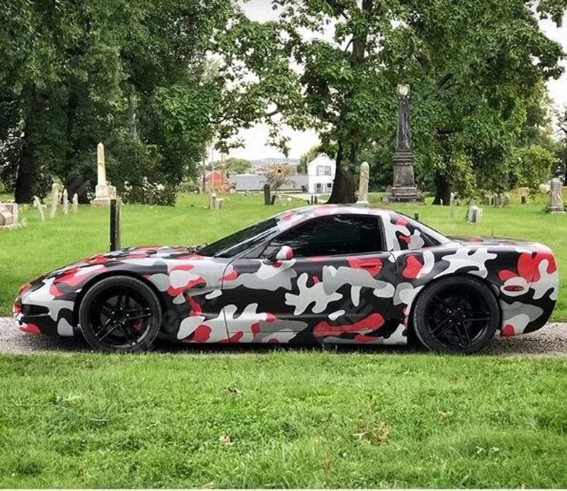 Special Offers Camouflage Vinyl Scooter Auto Motorfiets Wrap Zwart Wit Rood Camo Film Vel DIY Styling Auto Sticker Wrapping ORINO WRAPS