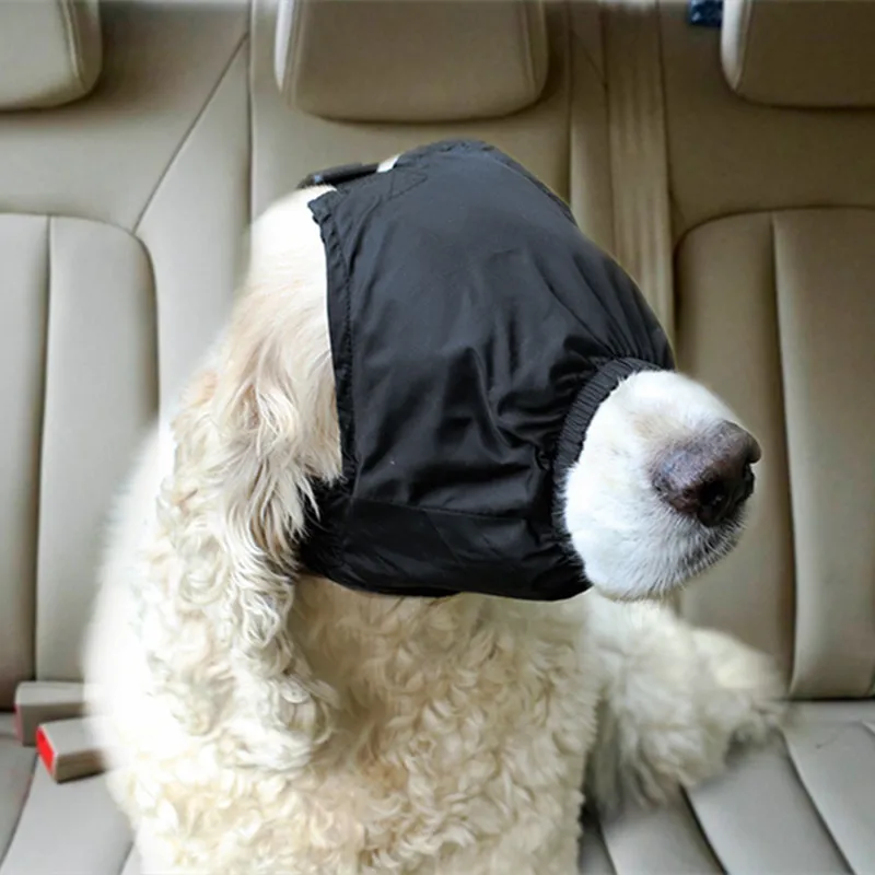 Title 6, Dog Calming Cap Eye Mask Nylon Shading Pet Anxi...
