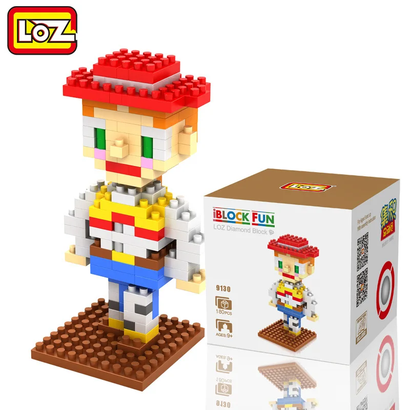 LOZ Diamant Blocs Fille Cowboy Poupee Jessie фильм фигурку аниме Dessins Animes Micro Briques de Construction Pixels рисунок