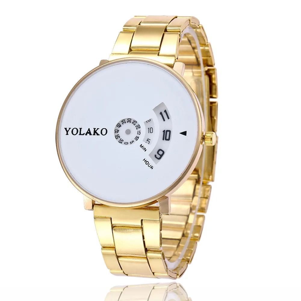 YOLAKO Fashionable High Hardness Glass Mirror Women General Steel Belt Watch