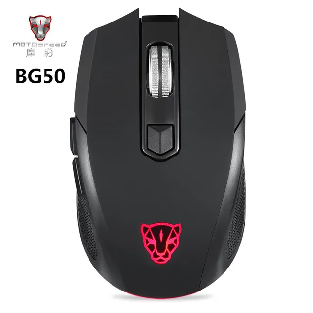 MOTOSPEED BG50 2.4GHz + Bluetooth Dual Mode Wireless Mouse Adjustment 2400 DPI 9 Buttons Computer Mouse with Backlight Optical MOTOSPEED BG50 2.4GHz + Bluetooth Dual Mode Wireless Mouse Adjustment 2400 DPI 9 Buttons Computer Mouse with Backlight Optical