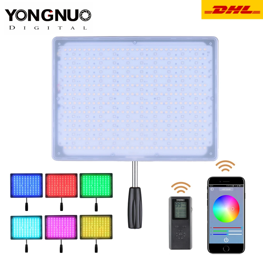 

YONGNUO YN600 RGB Photography Lighting Professional 5500K+RGB LED Video Light Adjustable Studio Light Camera for Youtube Photo