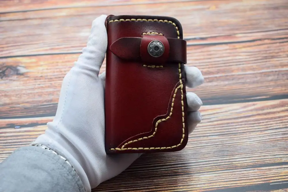 

100% Soft Real Cowhide Leather Handmade First layer cowhide leather unisex tiny keyholder bag