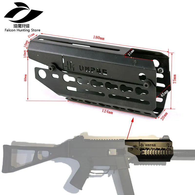 

Tactical Hunting Free Float M-LOK Handguard Picatinny Rail Slim Style 2 Piece Drop-In for UMP Rifle Scope Mount Gun Accessory