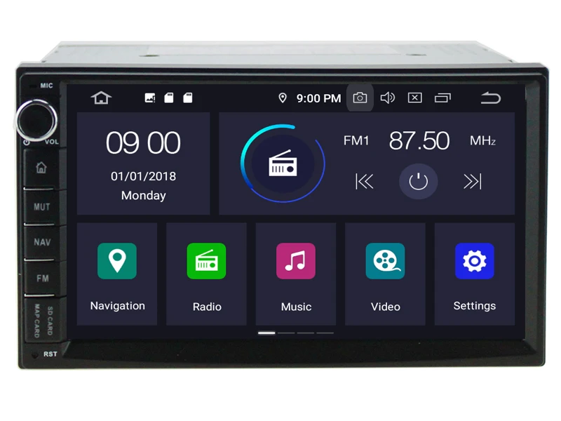 Cheap New Android 9.0 Car GPS Android Multimedia Navigation Universal for Nissan Built-in WiFi BT DVD/CD Player Support DVR TPMS Cam 4