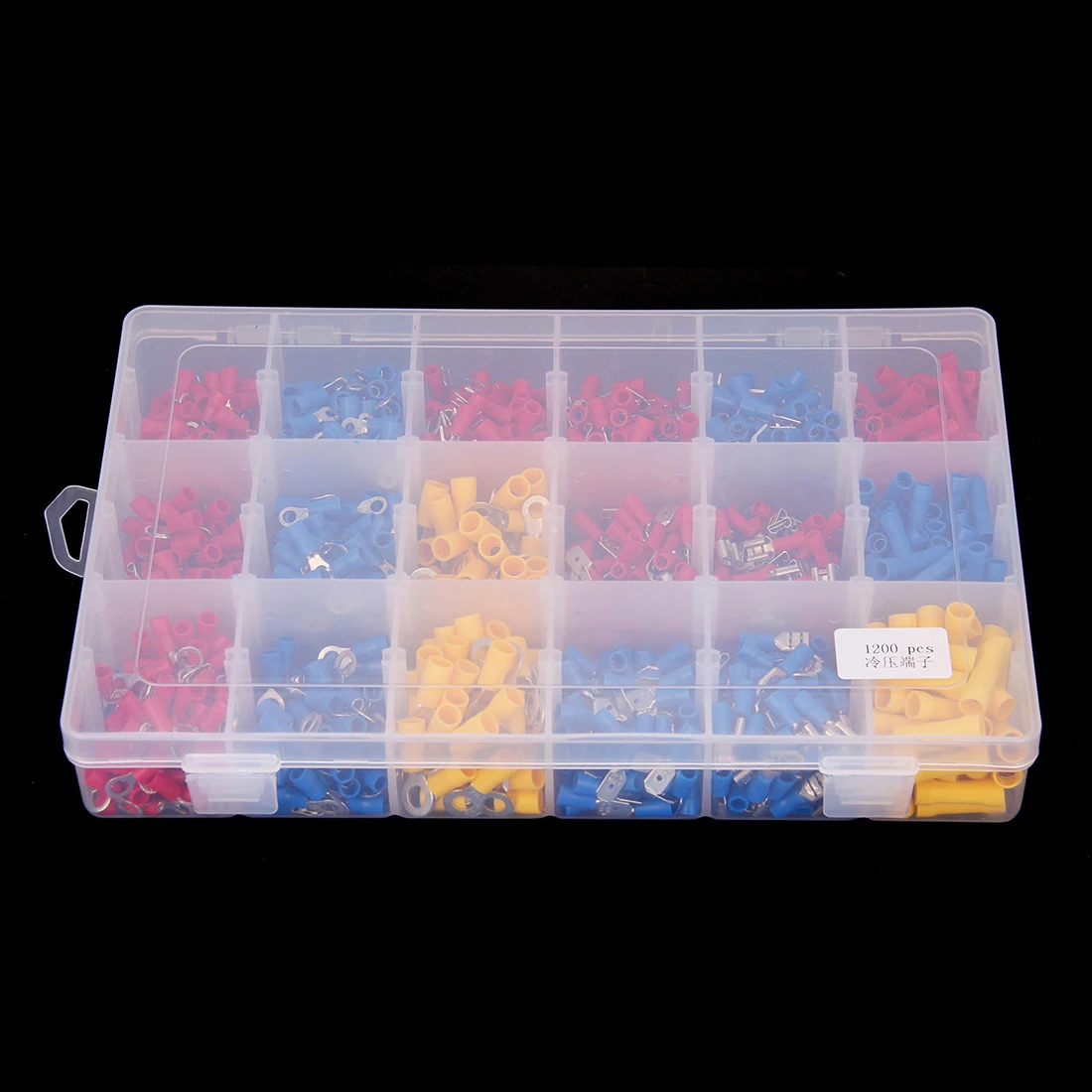 

1200 X Assorted Insulated Electrical Wire Terminal Crimp Connector Spade Set Box