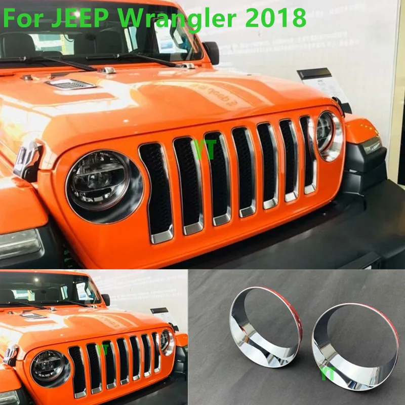 Auto chrome accessories,front fog light cover lamp bazel trim For JEEP