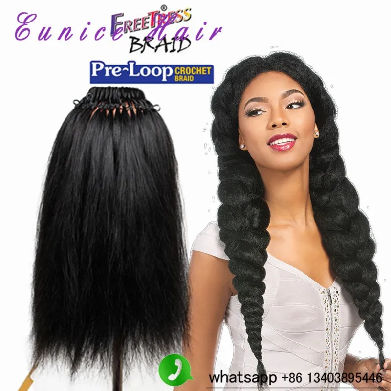 Yaki Straight Hair Yaki synthetic Hair Soft  crochet kinky hair extensions (13)