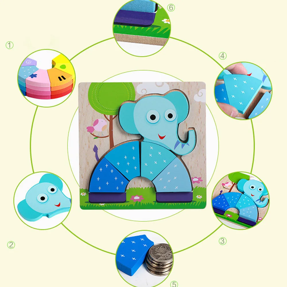 Juguetes para los niños rompecabezas mano agarrar rompecabezas tablero de la historieta tridimensional del rompecabezas juguete brinquedos educativos Juguetes para los niños rompecabezas mano agarrar rompecabezas tablero de la historieta tridimensional del rompecabezas juguete brinquedos educativos