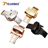 TEAROKE Butterfly Deployment Watch Band Buckle Double Push Button Fold Strap Clasp 12 14 16 18 20 22 24mm Black Rose Gold Silver ► Photo 2/6