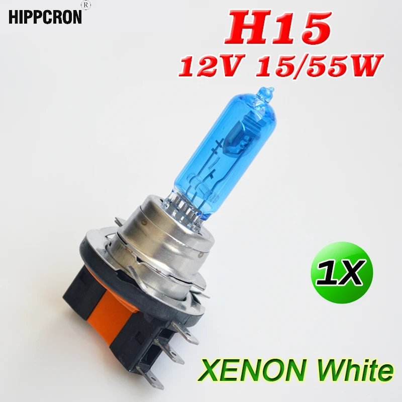 Hippcron H15 галогенная лампа 12 В 15/55 Вт 5000K супер белая темно синяя стеклянная