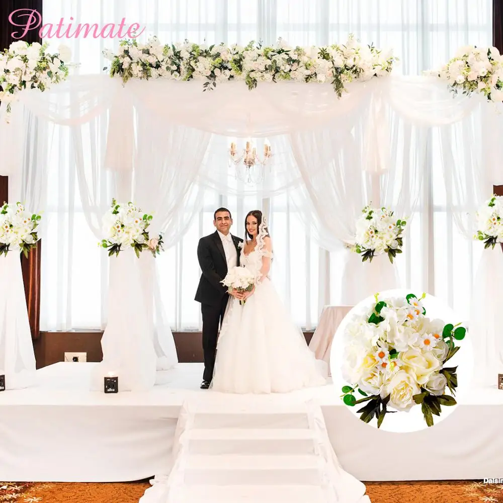 

PATIMAT Wedding Fake Flowers Artificial for Decoration Simulation Flower in Silk Wedding DIY Decor Home Garland Decor Rose Flore