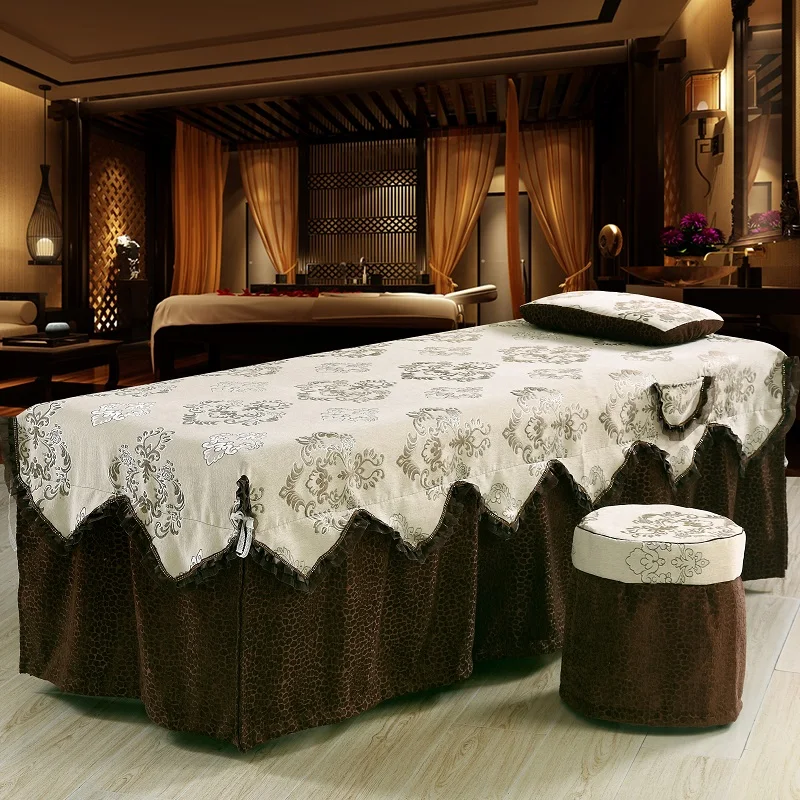 One Piece Chenille Embroidey Beauty Bed Skirt High Quality 70*190cm
