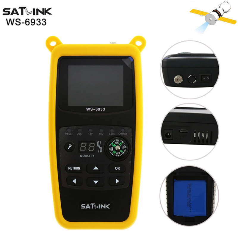 

New satellite finder meter 2.1 Inch LCD Display DVB-S2 FTA C&KU satellite finder satlink 6933 WS6933 Digital Signal Finder Meter