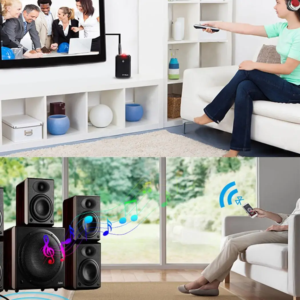 2-в-1 Bluetooth аудио приемник передатчик Беспроводной 5 Мбит/с 10 м Plug and Play(упаковочной коробки) 200 мА/ч, адаптер
