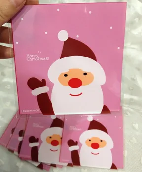 

300pcs Christmas Santa Cello Self Seal Gift Bag for bakery cookie candy packing (SSN-190)