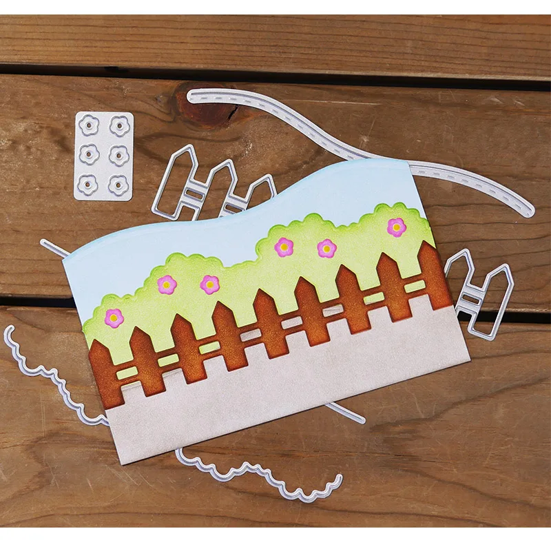 

Fence Border Metal Die Cuts Cutting Dies Stencil For DIY Scrapbooking Embossing Album Paper Cards Crafts Newest 2019 Dies Decor