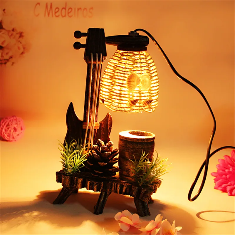 

modern minimalist pastoral style new paragraph wooden Nightlight creative Home Furnishing furnishings table lamps LO8214