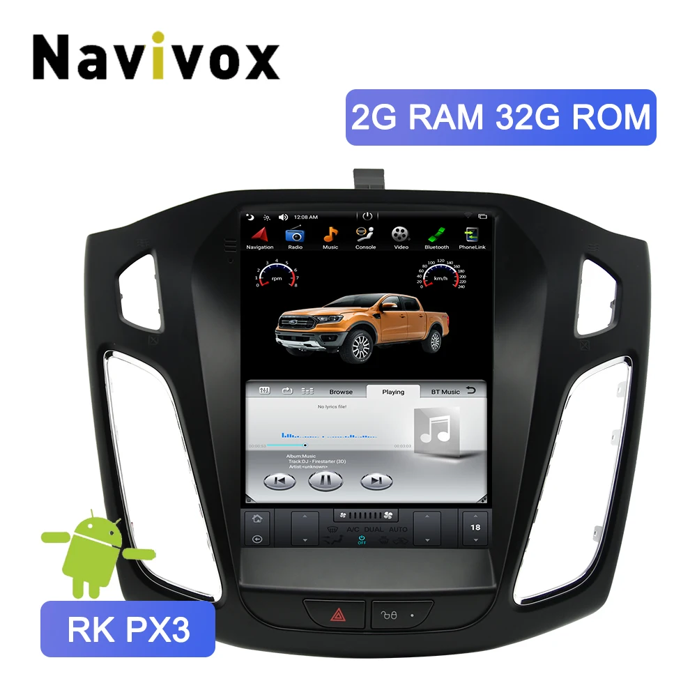 

Navivox 10.4" Android 7.1 Car DVD For Ford Focus 2012-2017 Auto Audio Video Radio RDS Stereo WiFi GPS Navigation Reverse Camera