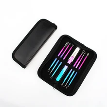 7 шт. удаление черных точек игла для удаления акне прыщей инструмент Экстрактор для чистки лица Инструменты для очистки пор Пинцет для удаления акне