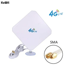 KuWFi 4G LTE Антенна 35dBi SMA разъем длинный диапазон сети с SMA мужской C для 4G модем/маршрутизатор/точка доступа с присоской