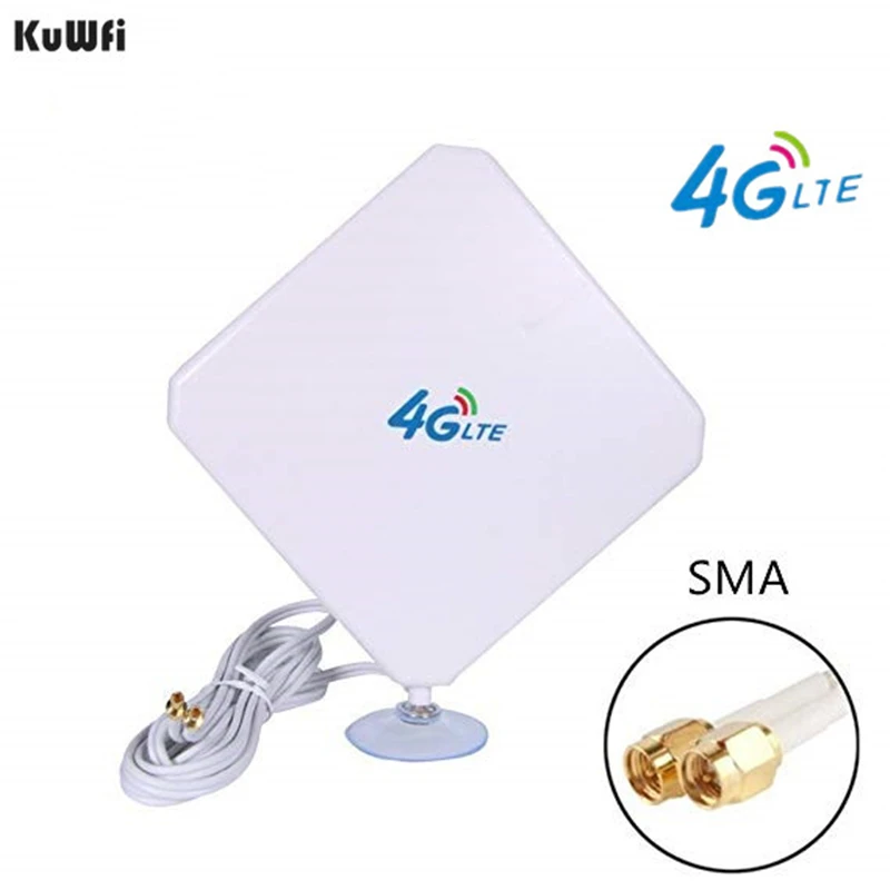 KuWFi 4 г LTE телевизионные антенны 35dBi SMA разъем Long Range сети с SMA Мужской C для 4 модем/маршрутизатор/точка доступа с присоской