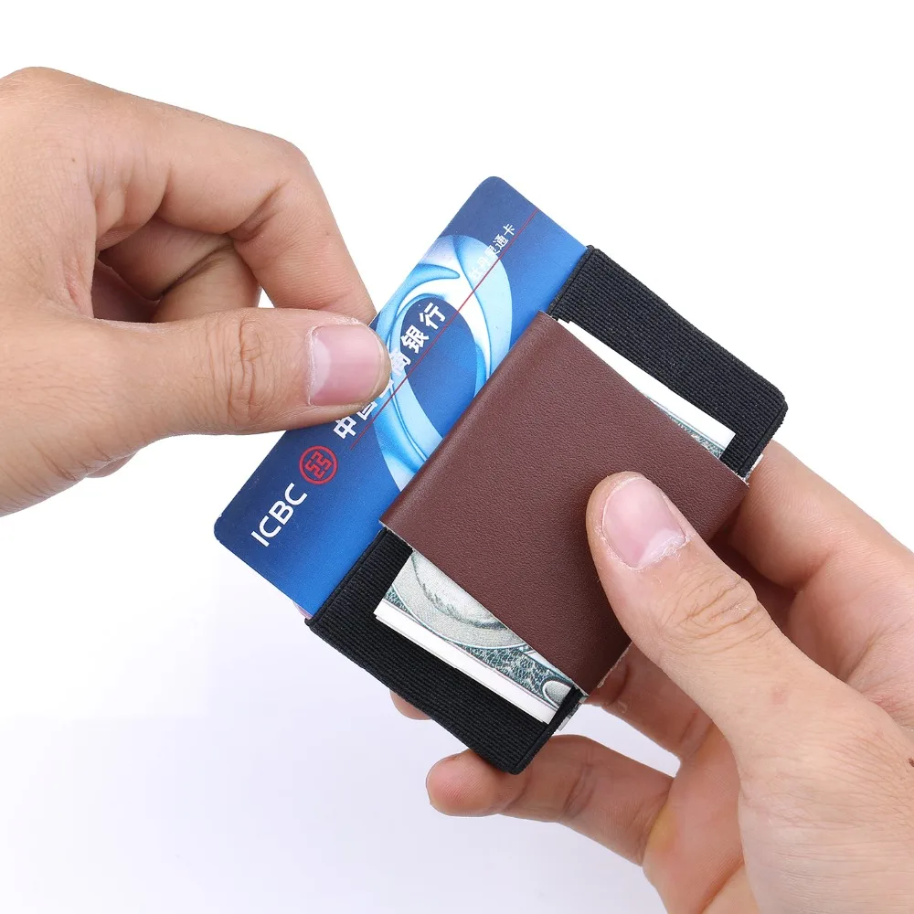 Супер тонкий мягкий кошелек 100% натуральная кожа мини кредитной карты кошелек держателей карт Для мужчин кошелек тонкие небольшие моды