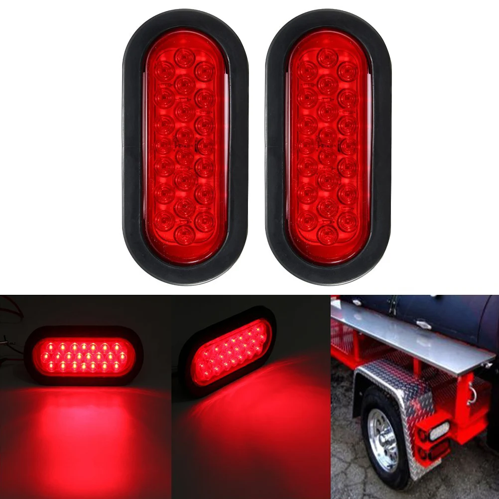 2pcs 12 V 22 светодиодный Овальный Красный стоп/сигнал поворота/тормоз/Маркер/свет