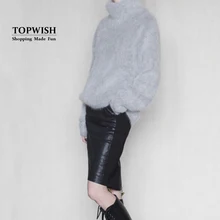 Новое поступление, натуральный пуловер из норкового кашемира, меховое, Женский настоящий свитер кашемир с норкой, на заказ, большой размер и цвет, TFP861