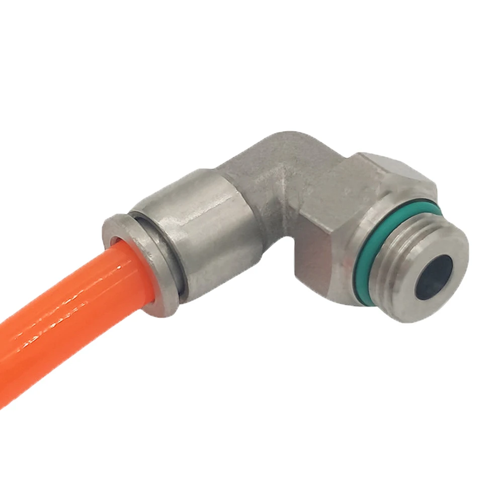 

M5 M6 1/8" 1/4" 3/8" 1/2" BSPP Male Elbow Pneumatic 304 Stainless Steel Push In Quick Connector Release Air Fitting Plumbing