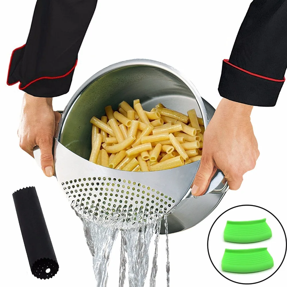 

New Stainless Steel Pan Pot Strainer Pasta Strainer for Kitchen Sieves and Colander Drainer Easy Draining of Spaghetti Vegetable
