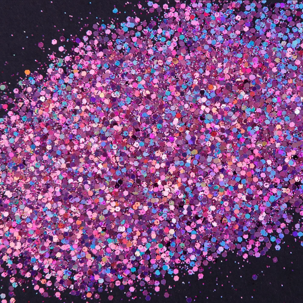 6 шт./компл. голографические блестки 1 мм Chrome пигмент 3D лазерный ногтей порошок DIY