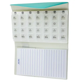

Weekly pillbox 4 takes | With wallet and notepad | Mobiclinic