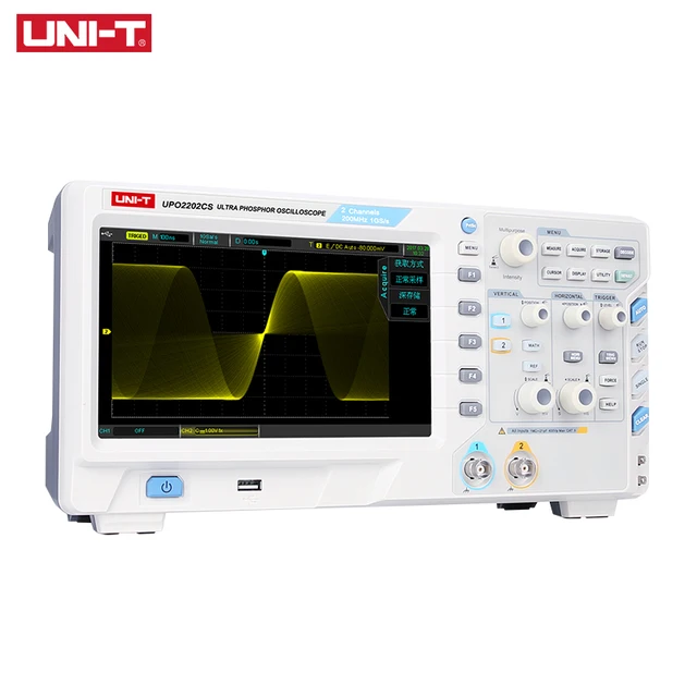Best Quality UNI-T UPO2202CS Ultra Phosphor Oscilloscope 2 Channels 200MHz Bandwidth 1GS/s Sampling Rate USB Communication