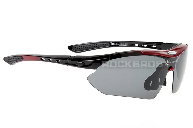 RockBros, 5 линз, TR90, поляризационные, велосипедные очки, близорукость, рама, для спорта на открытом воздухе, UV400, солнцезащитные очки, велосипедные очки, MTB, велосипедные солнцезащитные очки - Цвет: Style 1 Red