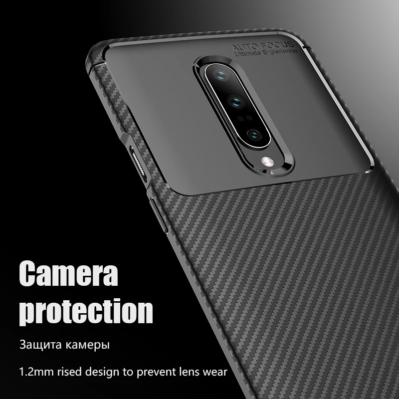 Чехол Ikrsses для OnePlus 7 Pro Роскошный чехол из углеродного волокна Ультратонкий