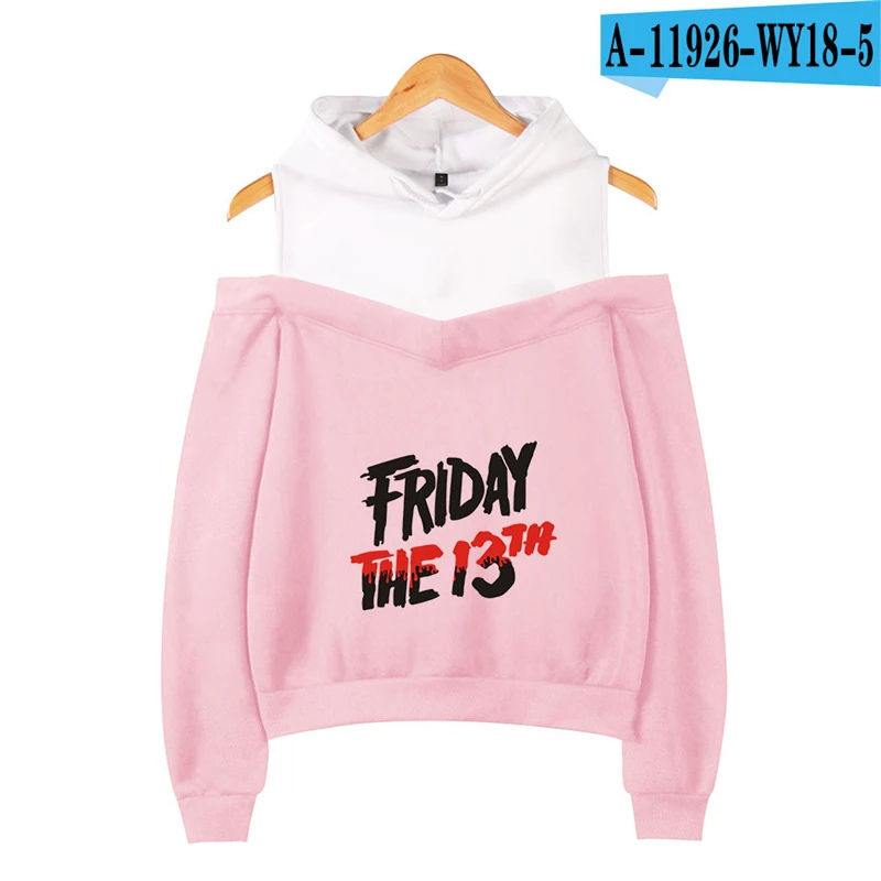Friday The 13Th Off Shoulder Hoodie The Game Horror Killer Puzzle 2019 Moletom Movie Pink Clothing Oversized 3D Hoodies Women Friday The 13Th Off Shoulder Hoodie The Game Horror Killer Puzzle 2019 Moletom Movie Pink Clothing Oversized 3D Hoodies Women